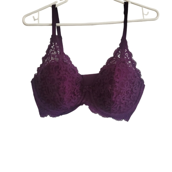 COPY - VICTORIA'S SECRET LACE LINED DEMI/DEMI DOUBLE SIZE 36D BRA - Picture 2 of 5